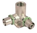 МП Тройник 16х1/2" ВР установочный (Н=53мм) пресс, латунь (Comap)