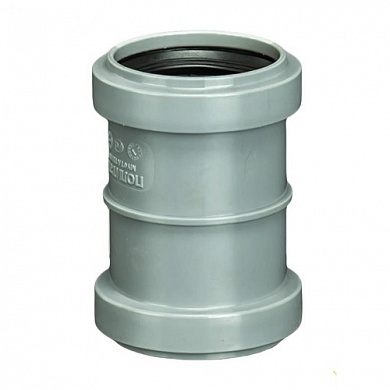 Муфта 40 двухраструб. (двойная) ПП, внутр. канализация Политэк
