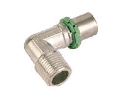 МП Угольник 16х1/2" НР установочный (Н=53мм) пресс, латунь (Comap)