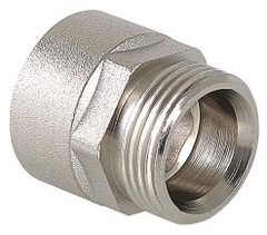 Переходник 15х20 (1/2"х3/4") вн/нр евроконус латун. никель. Valtec (VTr.592.NE.040E)