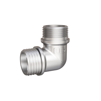 Угольник 20 (3/4") 90 гр НР/НР латунь никель, LD Pride (30шт/уп)