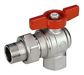 Кран  15 (1/2") лат. ник. американка угловая Giacomini R789