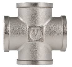 Крестовина 15 (1/2") ВН латун. никель. Valtec (VTr.760.N.0004)