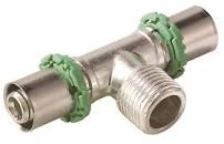 МП Тройник 20х1/2"х20 НР пресс, латунь (Comap)