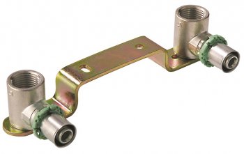 МП Угольник 16х1/2" ВР установочный двойной пресс, латунь (Comap)