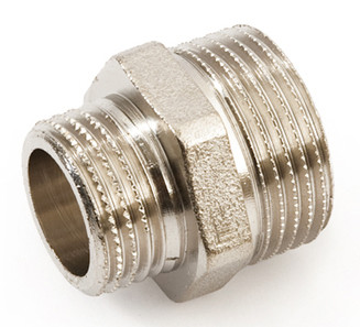 Ниппель 15х20 (1/2"х3/4") НР/НР никель. GF 260003N050400H