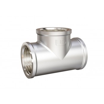 Тройник 50 (2") ВР/ВР/ВР латунь никель, LD Pride (4шт/уп)