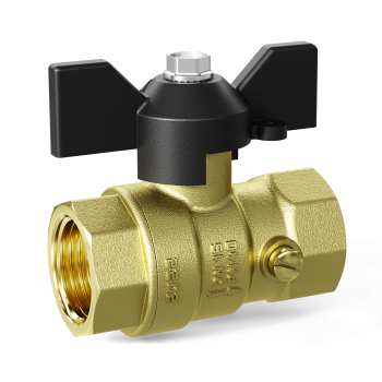 Кран 15 никел. вн/вн Ру40 бабочка, для манометра G1/2"хМ20, (трубная/метрич. резьба) LD Pride (уп.30шт)