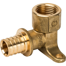 Угольник 20x1/2" настенный с креплением для труб из сшитого полиэтилена аксиальный STOUT SFA-0009-002012