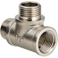 Тройник 20 (3/4") ВР-НР-НР латун. никель. Valtec (VTr.133.N.0005)