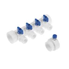 ПП Коллектор 32/20 на 3 вых. универс. с кранами (10/1) (Valfex) 