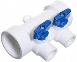 ПП Коллектор 40/20 на 2 вых. универс. с кранами (12/1) (Valfex) 