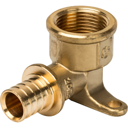 Угольник 20x3/4" настенный с креплением для труб из сшитого полиэтилена аксиальный STOUT SFA-0009-002034