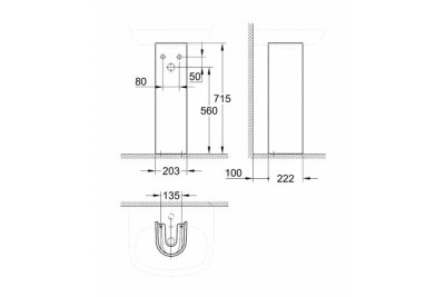 Пьедестал для раковины GROHE Euro Ceramic, альпин-белый 39202000