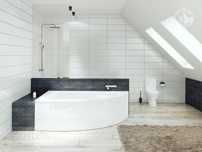 Ванна Santek Гоа 150х100 L асимметричная белая 1WH112033