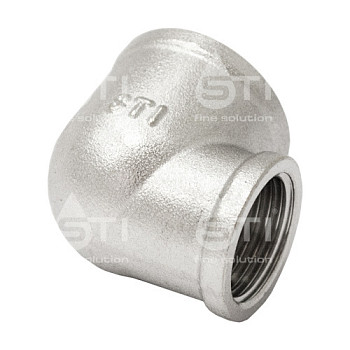 Угольник 20х15 (3/4"х1/2") ВР-ВР латун. никель. STI