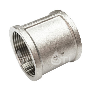 Муфта 40 (1 1/2") вн/вн латун. никель. STI