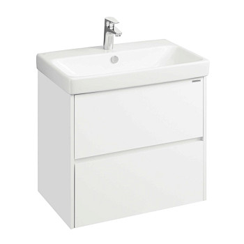 АКВАТОН Тумба-умывальник "Сканди 70" Белый матовый/Белый глянец 1A251801SD010