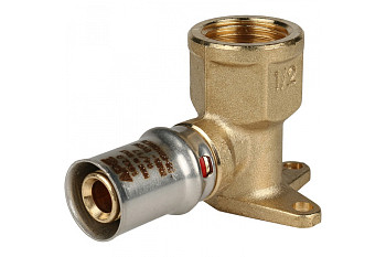 МП Угольник 16х1/2" ВР короткий установочный (Н=53мм) пресс, латунь STOUT SFP-0018-001216