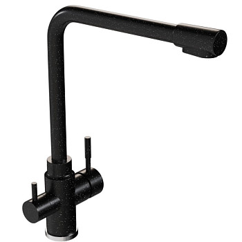 Смеситель для кухни 35к MIXLINE ML-GS13 (308) черный с вых. для питьевого фильтра