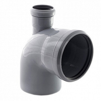 Отвод 110х50 90° с прямым выходом ПП, внутр. канализация Политэк