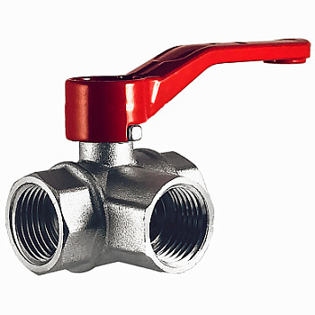 Кран 20 вр/вр/вр шаровой STI трехходовой тип Т (8шт/уп)