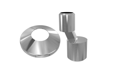 Эксцентрик 20х15 (3/4"х1/2") HP с конич.декор.чашкой (40 мм)  (4620768882555)