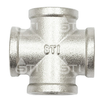 Крестовина 20 (3/4") ВН латун. никель. STI