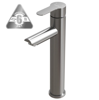 Смеситель для раковины 35k MIXLINE MLSS32-042 "Stainless" высокий излив нерж.