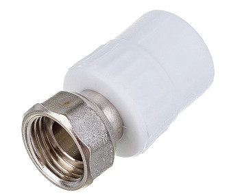 ПП Муфта 20х3/4" с накидной гайкой, бел. (100/20) Valfex 