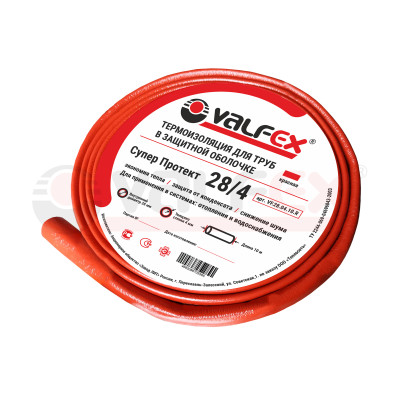 Трубка 22*4мм красный бухта10м Valfex VF.22.04.10.R