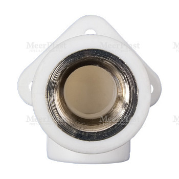 ПП Угольник 20х1/2" ВР с креплением (водорозетка)  (90/10) (MeerPlast) 