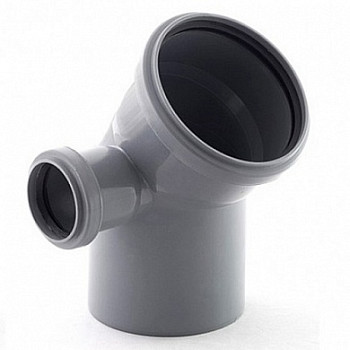 Отвод 110х50 45° с левым выходом ПП, внутр. канализация Политэк