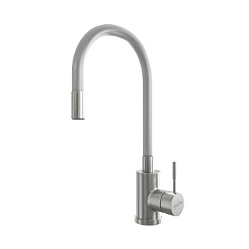 Смеситель для кухни 35k MIXLINE MLSS-0325 СЕРЫЙ гибкий силиконовый излив