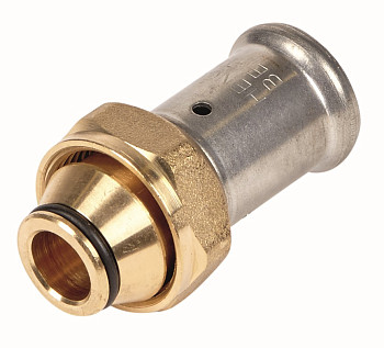 HENCO Муфта никелированная для евроконуса, латунь пресс, 16x3/4" EK 19P-1605