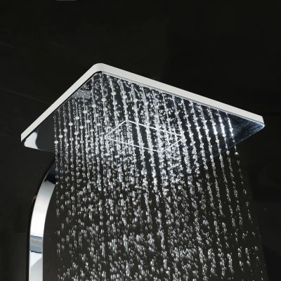 Душевая система 35к G2407-8 GAPPO лейка "Тропический душ" БЕЛЫЙ-ХРОМ