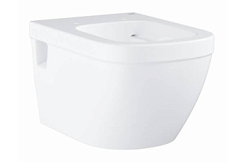 Унитаз подвесной безободковый GROHE Euro Ceramic, каскадный смыв, видимый крепеж, альпин-белый 39538000