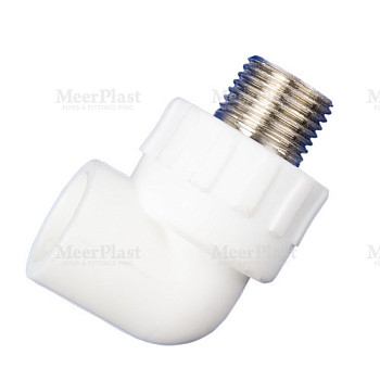 ПП Угольник 25х1/2" НР переходной (100/10) (MeerPlast) 