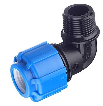 ПЭ Отвод 40х1" НР компрессионный ТПК-АКВА