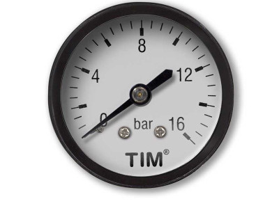 Манометр 1/4"Н аксиальный 10 бар TIM Y50T-10