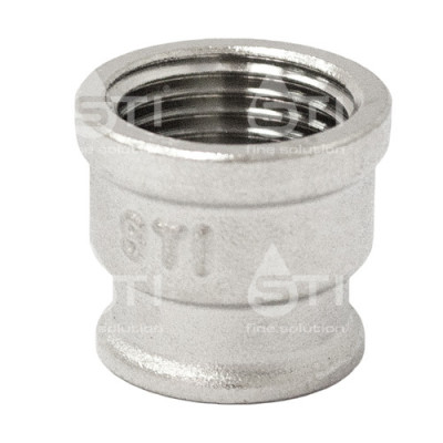 Муфта 15х10 (1/2"х3/8") вн/вн переходная латун. никель. STI