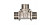 Тройник 20х15х15 (3/4"х1/2"х1/2") НР переходной латун. никель. Valtec (VTr.131.RN.050404)