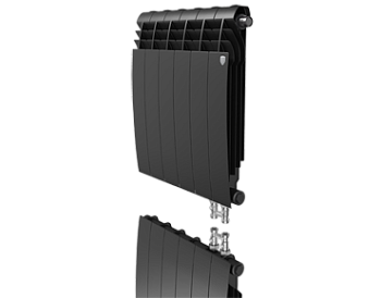 Радиатор биметаллический Royal Thermo BiLiner Noir Sable (нижнее подключение) 500/80 4 секции