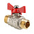 Кран 25 никел. нр/нр бабочка, вода Valtec (VT.219.N.06)