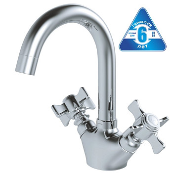 Смеситель для раковины 1/2 кер. MIXLINE ML30-042 "Classic" высокий излив