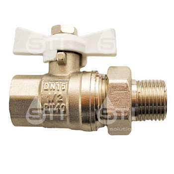 Кран 20 никел. американка бабочка, вода STI