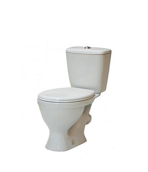 Унитаз-компакт "Эталон" эконом/СТАНДАРТ (кос, нижн, арм.Уклад, сид.полипропилен) (Sanita)