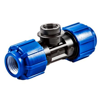 ПЭ Тройник 40х3/4"х40 ВН компрессионный ТПК-АКВА