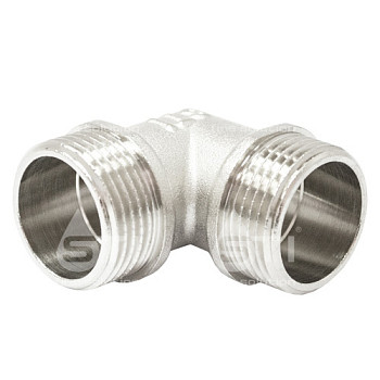 Угольник 20 (3/4") НР-НР латун. никель. STI