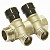 Коллектор 2 вых. вентиль 3/4"х1/2"НР СТМ  C2MV3412N
